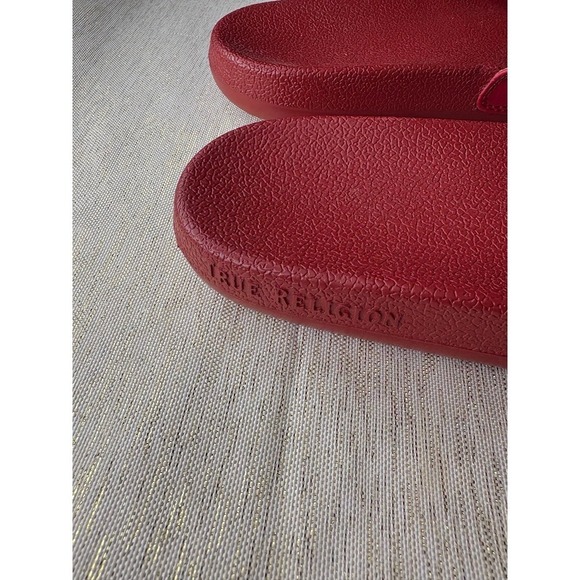Red True Religion Men\'s Buddha Logo Slide Sandals size 9 main image 4